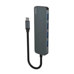 Savio Hub USB-C - 4 x USB-A AK-54 USB 3.2 Gen 1 (3.1 Gen 1) Type-A 1000 Mbit/s Noir