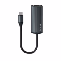 Savio AK-56 Adapter USB-C 3.1 GEN 1 do RJ-45 Gigabit Ethernet, USB Type-C, RJ-45, 1000 Mbit/s
