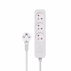 Savio Surge Protective 3-socket power strip 1.5m white LZ-07, 3 sortie(s) CA, Type F, 1,5 m, Avec fil, Blanc, Blanc