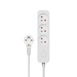 Savio Surge Protective 3-socket power strip 1.5m white LZ-07 3 sortie(s) CA Type F 1,5 m Blanc