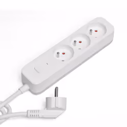 Savio Surge Protective 3-socket power strip 1.5m white LZ-07 3 sortie(s) CA Type F 1,5 m Blanc
