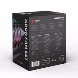 Savio FAN-01 4-pack 120mm ARGB fan including controller and remote control Boitier PC Ventilateur Noir - Vue supplémentaire 4