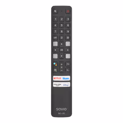 Savio RC-15 universal remote control/replacement for TCL SMART TV, TV, IR Wireless, Appuyez sur les boutons, Noir