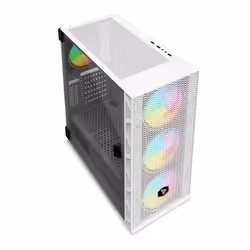 Savio Raptor White X1 ARGB Glass/Mesh White Computer Case Midi Tower Blanc - Vue supplémentaire 4
