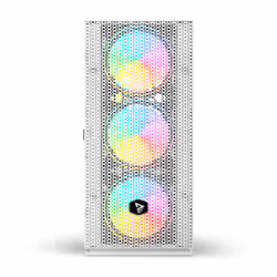 Savio Raptor White X1 ARGB Glass/Mesh White Computer Case Midi Tower Blanc - Vue supplémentaire 5