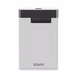Savio AK-66, Boîtier disque dur/SSD, 2.5", SATA, Série ATA II, Série ATA III, 5 Gbit/s, Connectivité USB, Noir, Transparent