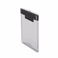 Savio AK-66 Boîtier de disques de stockage Boîtier disque dur/SSD Noir, Transparent 2.5"
