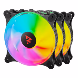 Savio BLAST FAN SET, Ventilateur, 12 cm, 800 tr/min, 1800 tr/min, 25 dB, Noir