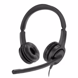 Axtel Voice 28 stereo 3,5 jack, Avec fil, Bureau/Centre d'appels, 20 - 20000 Hz, 121 g, Casque, Noir