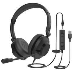 Axtel AXH-ONEUCD-35 écouteur/casque Avec fil Arceau Bureau/Centre d'appels USB Type-A Noir
