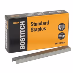 Bostitch SBS191/4CP, 5000 agrafes, 20 pages, 1/4", 170 g, 57 x 103 x 23 mm