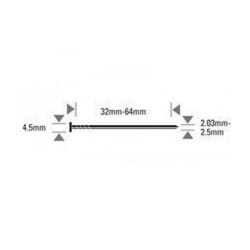 Pointes annelées en inox BOSTITCH 55 mm - pour N66C - 6600 pièces - N23R55SS316