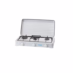 Luxpol K03S, Blanc, Comptoir, Gaz, Acier inoxydable, 3 zone(s), 3 zone(s)