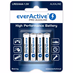 Everactive LR034BLPA, Batterie à usage unique, AAA, Alcaline, 1,5 V, 4 pièce(s), 1300 mAh