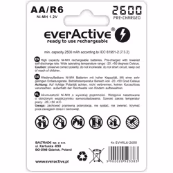 Everactive EVHRL6-2600 pile domestique Batterie rechargeable Hybrides nickel-métal (NiMH)
