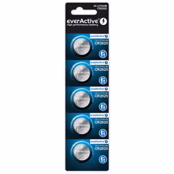 Everactive CR20255BL, Batterie à usage unique, CR2025, Lithium, 3 V, 5 pièce(s), 150 mAh
