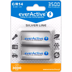 Everactive EVHRL14-3500, Batterie rechargeable, C, Hybrides nickel-métal (NiMH), 1,2 V, 2 pièce(s), 3500 mAh
