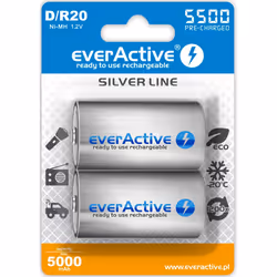Everactive EVHRL20-5500, Batterie rechargeable, D, Hybrides nickel-métal (NiMH), 1,2 V, 2 pièce(s), 5500 mAh