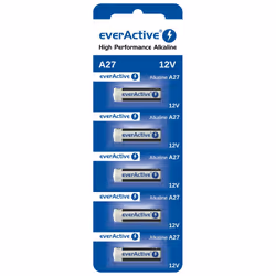Everactive 27A5BL, Batterie rechargeable, Alcaline, 12 V, 5 pièce(s), Cd (cadmium), Hg (mercure), Pb (plomb), Bleu, Blanc