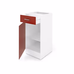Les Tendances - ultra Meuble bas de cuisine l 40 - Rouge mat