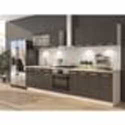ULTRA Cuisine complète avec meuble four et plan de travail inclus L 300 cm - Gris mat