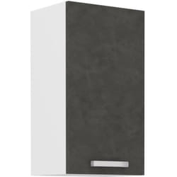 Les Tendances - Meuble haut 1 porte battante - Gris mat - l 40 x p 31,6 x 72 cm - lassen