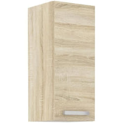 Meuble haut 1 porte battante - Décor chêne sonoma - L 30 x P 316 x H 72 cm - LASSEN