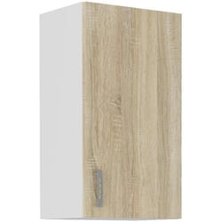 Meuble Haut Sara - 1 Porte - Décor Chene Sonoma - L40xp31xh71,5 Cm - Fabriqué En Pologne