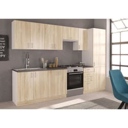 Cuisine Complete Sara - Décor Chene Sonoma - L300 Cm