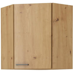 MODENA - Meuble haut dangle - 89/89 x 31 x 715 cm - Chêne artisan / Noir mat
