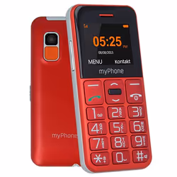 myPhone Halo Easy, Barre, SIM unique, 4,32 cm (1.7"), 0,3 MP, 1000 mAh, Gris, Rouge