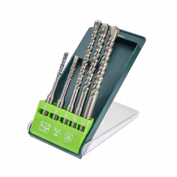 Verto 60H685, Perceuse, Mèche de perçage pour maçonnerie, Maçonnerie, SDS Plus, 5 pièce(s), 5, 6 x 110 mm/8, 10, 12 x 160 mm