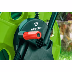 Verto 15G791 enrouleur de tuyau d'arrosoir de jardin Chariot sur roues Manuel Vert