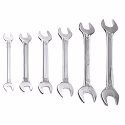 Clés à fourche - TOP TOOLS - Jeu de 6 pcs - Acier chrome-vanadium - 6-17 mm - Double face