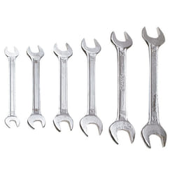 Clés à fourche - TOP TOOLS - Jeu de 6 pcs - Acier chrome-vanadium - 6-17 mm - Double face
