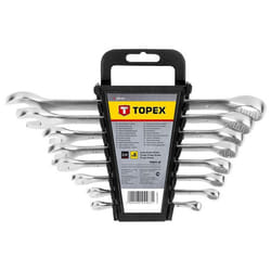Clés mixtes - TOPEX - 35D756 - 6-19 mm - Acier au chrome-vanadium - Jeu de 8 pièces