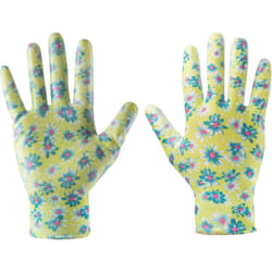 Gants de jardinage enduits de nitrile, motif floral, taille 8"