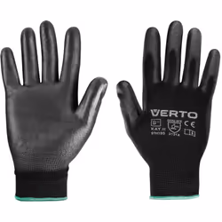 Les gants de jardinage universels VERTO (réf. 97H136) sont dotés d'une manchette à revers et d'un revêtement en polyuréthane  ...