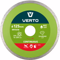 Le disque diamanté plein VERTO (réf. 61H3T5), d'un diamètre extérieur de 125 mm, est conçu pour la découpe précise d'éléments ...