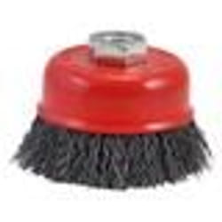 Brosse métallique - VERTO - 100 mm - Fil dacier - M14 - Nettoyage efficace