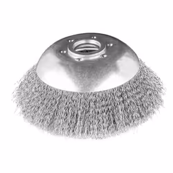 Brosse métallique pour débroussailleuse 150 x 254 mm fils souples et ondulés