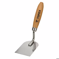 Truelle à stuc - TOPEX - 100 x 60 mm - Acier inoxydable - Manche en bois - Confort de travail