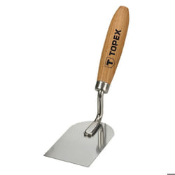 Truelle à stuc - TOPEX - 100 x 60 mm - Acier inoxydable - Manche en bois - Confort de travail