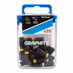 Embout de tournevis - Graphite - TX30 x 25 mm - 20 pièces - Torx - Embouts à percussion