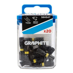 Embout de tournevis - Graphite - TX30 x 25 mm - 20 pièces - Torx - Embouts à percussion