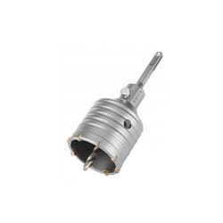 Widia lot de 8 scies cloches pointues en carbure de tungstène 65 mm - avec adaptateur sds et pré-perçage hauteur de per - Graphite