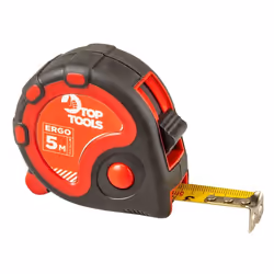 Mètre ruban - TOP TOOLS - 5 m x 19 mm - Acier laminé - Ergonomique - Résistant à labrasion