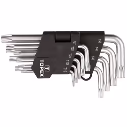 Clé hexagonale Topex 35D960; T10-T50; 9 unités Code EAN : 5902062371409 Marque : Topex Poids du produit (kg) : 0.3