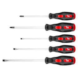 Tournevis - TOP TOOLS - Jeu de 5 - Acier au chrome-vanadium - Poignées ergonomiques - Pointes magnétiques
