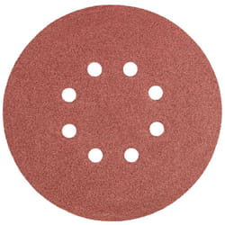Disques abrasifs 150 mm, grain 40/60/80/100/120/150, 5 pièces avec 8 trous, corindon électrique, revêtement semi-ouvert - Graphite